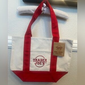 Trader Joe’s Red Mini Canvas Tote Bag